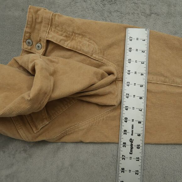 American Eagle Jeans Women's Size 2R Tan High-Rise Corduroy Kick Boot 31" Inseam - Picture 6 of 16